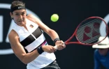 La Française Caroline Garcia face à l'Australienne Zoe Hives au 2e tour de l'Open d'Australie, le 16 janvier 2019 à Melbourne