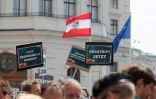 Manifestation dénonçant la corruption du gouvernement à Vienne, le 18 mai 2019