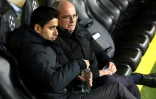 Le président du PSG Nasser El-Khelaïfi et le directeur sportif Luis Campos assistent à l'entraînement de leur équipe, le 12 décembre 2023 0 Dortmund