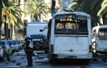 Le bus victime d'une attaque terroriste le 25 novembre 20185 à Tunis