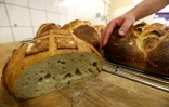 La boule de pain blanc, à la croûte dorée et à la mie généreuse, pèse 1,2 kg et se compose d'une "farine sans améliorant et sans levure