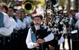 Lors de la Grande Parade des nations celtes, point d'orgue du Festival interceltique de Lorient, le 5 août 2018
