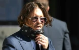 Johnny Depp, à son arrivée au tribunal à Londres le 7 juillet 2020 pour poursuivre en diffamation le tabloîd Sun 