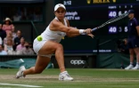 L'Australienne Ashleigh Barty lors de la finale de Wimbledon face à la Tchèque Karolina Pliskova, le 10 juillet 2021