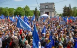 Rassemblement en faveur de l'entrée de la Moldavie dans l'UE, le 21 mai 2023 à Chisinau 