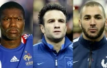 Montage de photos d'archives de Djibrill Cisse, Mathieu Valbuena et Karim Benzema