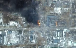 Image satellite Maxar d'un quartier de la ville ukrainienne de Marioupol après une attaque russe, le 12 mars 2022