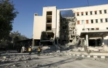Le ministère syrien de la Défense et quartier général de l'armée à Damas, partiellement détruit par un bombardement israélien le 16 juillet 2025