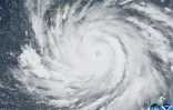 Image satellite du typhon Bavi à l'approche de Guam et des Mariannes du Nord, diffusée par le Cooperative Institute for Research in the Atmosphere (CIRA) en partenariat avec le Regional and Mesoscale Meteorology Branch (RAMMB/NOAA) et la Colorado State University (CSU), prise le 5 juillet 2026