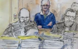 Croquis d'audience lors du procès de Francis Heaulme, le 25 avril 2017 à Metz
