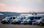 Des véhicules de la police nationale à Cherbourg, le 8 septembre 2021