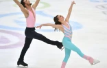 Le couple de danseurs sur glace français Gabriella Papadakis et Guillaume Cizeron lors des championnats d'Europe à Graz (Autriche) le 23 janvier 2020