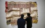 Une oeuvre exposée dans l'aile Michael C. Rockefeller consacrée aux arts d'Afrique, d'Océanie et des "anciennes Amériques", le 28 mai 2025 au Metropolitan Museum de New York
