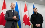 Le Premier ministre canadien Mark Carney et le président ukrainien Volodymyr Zelensky à Halifax au Canada, le 27 décembre 2025