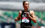Abby Steiner lors du 200 m des Championnats des Etats-Unis d'athlétisme, le 25 juin 2022 à Eugene (Oregon) 