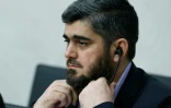Mohamed Alloush, membre du Haut comité des Négociations, lors des négociations sur la Syrie à Genève le 17 mars 2016