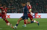 Bradley Barcola, auteur du premier but du PSG face à Brest, en barrage retour de la Ligue des champions, le 19 février 2025 au Parc des Princes