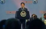 Le Premier ministre japonais, Shinzo Abe, pendant l'ouverture de la Conférence internationale de Tokyo pour le développement de l'Afrique, à Nairobi le 27 août 2016