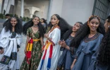 Des femmes en costume traditionnel lors des festivités d'Ashenda, symbole de l'indépendance et de l'émancipation des femmes et des filles, le 22 août 2026 à Addis Abeba
