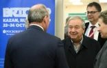 Image fournie par le site brics-russia2024.ru d'Antonio Guterres à son arrivée à l'aéroport de Kazan, en Russie, le 22 octobre 2024