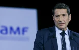 Le président de l'AMF, David Lisnard, lors du Congrès des Maires de France (AMF) à Paris, le 21 novembre 2024