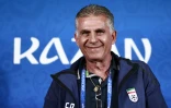 Le sélectionneur de l'Iran, Carlos Queiroz pendant une conférence de presse le 19 juin 2018, avant le match du groupe B face à l'Espagne