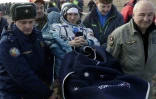 Le cosmonaute russe Anatoly Ivanishin, à son retour sur terre après  après 115 jours passés dans la Station spatiale internationale (ISS) le 30 octobre 2016 à Dzhezkazgan au Kazakhstan