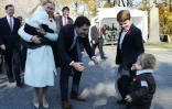 Justin Trudeau, sa femme Sophie Grégoire et leurs enfants Ella Grace, Hadrien et Xavier, à Ottawa le 4 novembre 2015