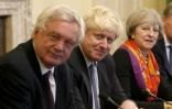 Sur cette photo du 28 novembre 2016, David Davis était alors ministre du Brexit et Boris Johnson ministre des Affairees étrangères.