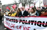 Des opposants à l'avortement manifestent dans le cadre de la "marche pour la vie", le 19 janvier 2025 à Paris  