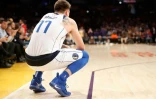 Luka Doncic lors du match NBA des Dallas Mavericks contre les Lakers, le 31 octobre 2018 à Los Angeles