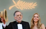 Le réalisateur américain Francis Ford Coppola (g) et sa petite-fille Romy Mars (d), le 16 mai 2024 au 77e Festival de Cannes