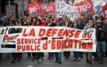 Des enseignants manifestent à Lyon, le 12 novembre 2018
