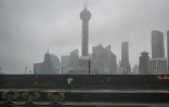 Shanghai sous le typhon Bebinca, le 16 septembre 2024