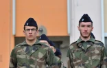 Des recrues du Service militaire volontaire lors d'un exercice le 27 avril 2016 à Montigny-lès-Metz