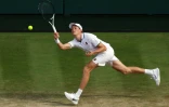 Le N.1 mondial Jannik Sinner en demi-finale de Wimbledon contre Novak Djokovic, le 10 juillet 2026 Ă Londres