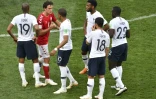 Les Bleus et le Danemark se quittent sur un match nul à Moscou, le 26 juin 2018, avec une  qualification pour les 8e de finale du Mondial à la clé