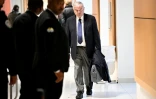 Michel Mercier, ancien ministre de la Justice et ex-trésorier du MoDem, le 16 octobre 2023 au Tribunal de Paris Batignolles