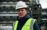 Christoph Gebald, fondateur et codirigeant de Climeworks, sur le site de la nouvelle usine Ă Hellisheidi, le 8 mai 2024 en Islande