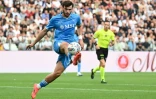 Khvicha Kvaratskhelia avec Naples contre la Juventus en Serie A italienne, le 21 septembre 2024 à Turin