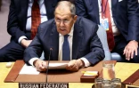 Le ministre russe des Affaires étrangÚres Sergueï Lavrov, le 23 septembre 2026 au Conseil de sécurité de l'ONU