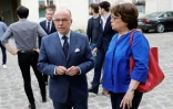 Martine Aubry en compagnie de Bernard Cazeneuve, Ă Paris le 17 juillet 2019