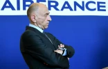 Le PDG d'Air France-KLM's Jean-Marc Janaillac lors d'une conférence de presse à Paris le 20 avril 2018