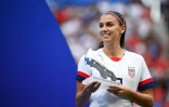 La joueuse des USA Alex Morgan lors de la victoire en finale du Mondial Ă Lyon le 7 juillet 2019
