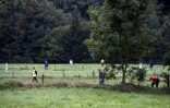 Une battue aux environs de Pont-de-Beauvoisin (Isère) pour retrouver des traces de Maëlys, une fillette de 9 ans disparue, le 2 septembre 2017