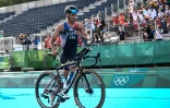 Vincent Luis lors de l'épreuve du triathlon aux Jeux de Tokyo, le 26 juillet 2021