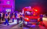 Des secouristes, le 6 août 2023 dans la localité de Dezhou, dans l'est de la Chine, après un séisme de magnitude 5,4  