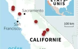 Carte de la Californie localisant les feux de forêt actifs au 30 juillet