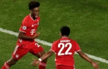 Le buteur Kingsley Coman et Serge Gnabry, les deux pépites du Bayern Munich au stade de la Luz à Lisbonne, le 23 août 2020