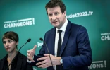 Le candidat EELV à la présidentielle française Yannick Jadot à Paris, le 21 mars 2022